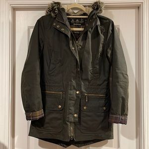 Barbour Kelsall waxed hooded jacket